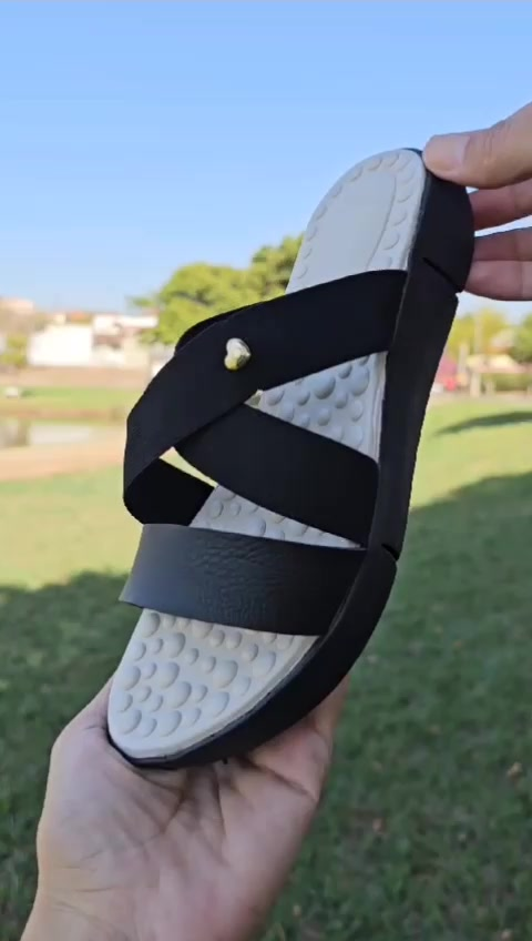 Kit 2 Pares Sandalia Chinelo Feminino Tamanco Rasteira Ortopedica Massageador Confortável