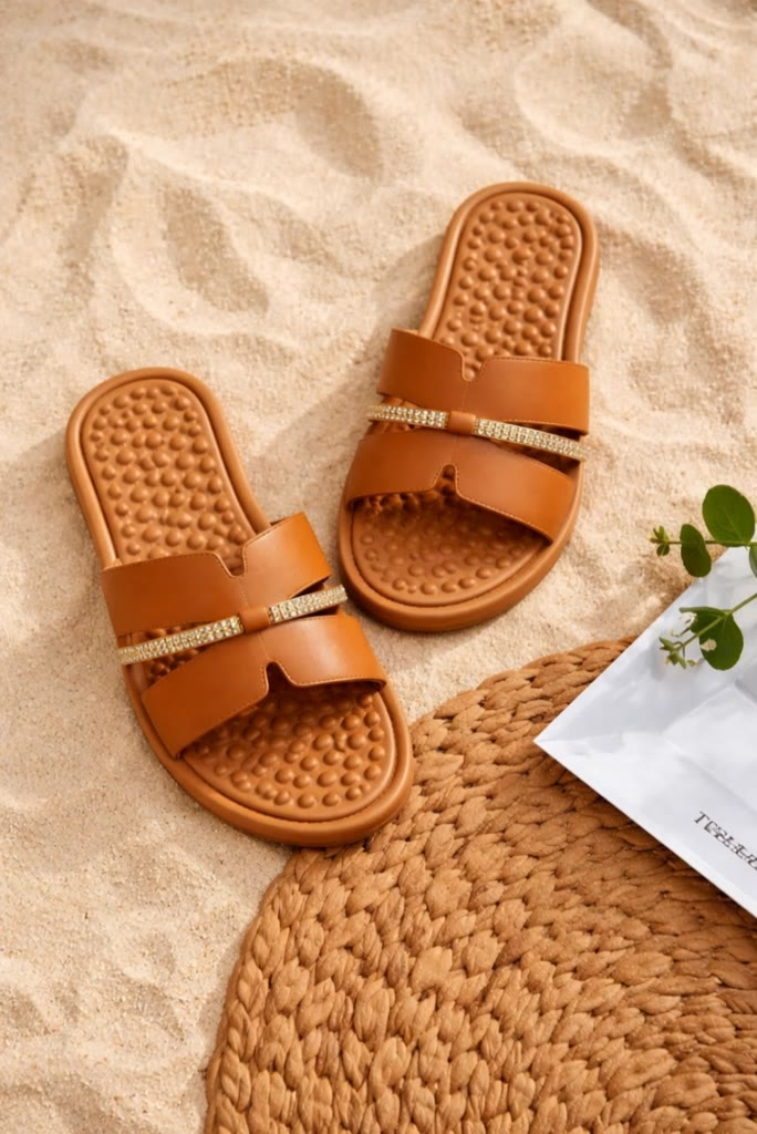 Sandália Feminina Flat Rasteira Ortopédica Rasteirinha Tendência Dia a Dia Blogueira Florear