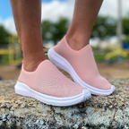 Tênis Feminino Meia Ortopédico Casual Para Academia Caminhada Branco