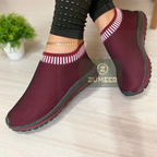 Tenis feminino slip on casual elástico atividades físicas academia e respirável