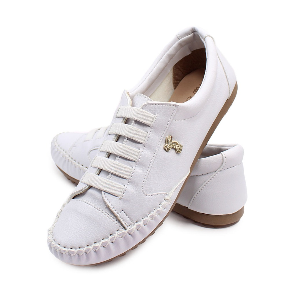 Tenis Mocatenis Feminino Elástico Ortopedico Confort Mocassim Tratorado