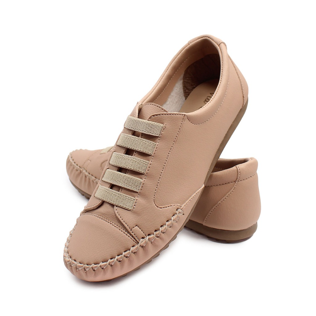 Tenis Mocatenis Feminino Elástico Ortopedico Confort Mocassim Tratorado