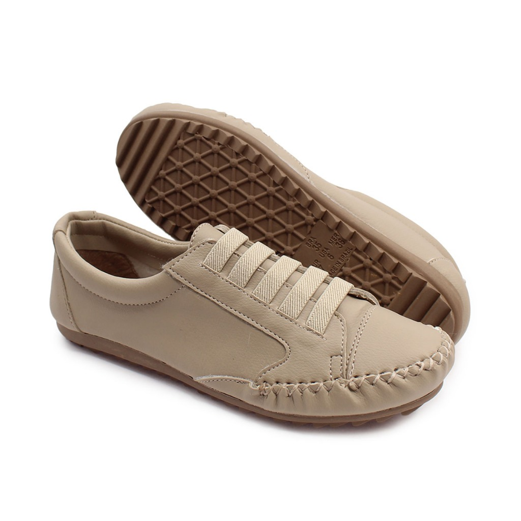 Tenis Mocatenis Feminino Elástico Ortopedico Confort Mocassim Tratorado