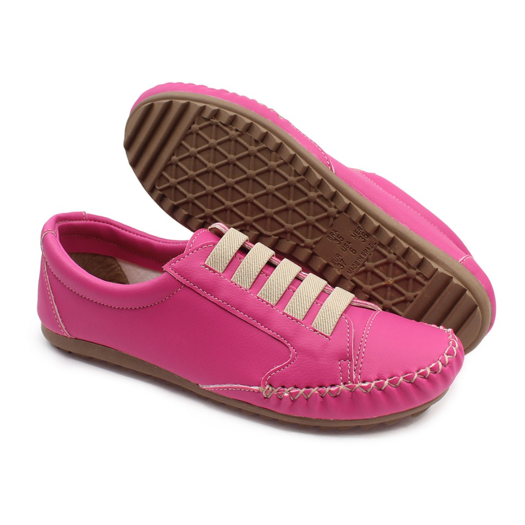 Tenis Mocatenis Feminino Elástico Ortopedico Confort Mocassim Tratorado