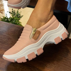Ténis Feminino Slip On Casual Confortável Versátil Simples