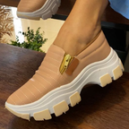 Ténis Feminino Slip On Casual Confortável Versátil Simples
