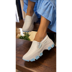 Ténis Feminino Slip On Casual Confortável Versátil Simples