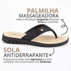 Kit 2 Pares Chinelo Feminino Tamanco Ortopedica Tratorada Confortavel Massageadora Caramelo/Preto
