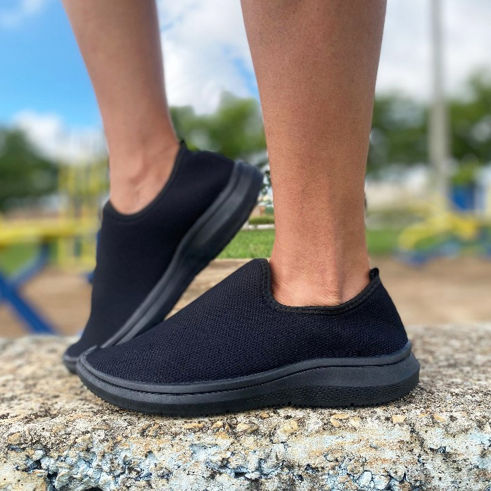 Tênis Feminino Meia Ortopédico Casual Para Academia Caminhada Branco