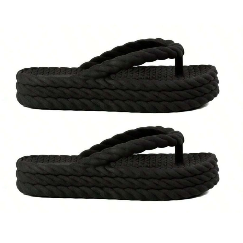 Kit 2 Pares Chinelo Plataforma Nuvem Sandalia Feminino 3 Tranças Casual Estilo Piccadilly Ortopedica