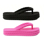 Kit 2 Pares Chinelo Plataforma Nuvem Sandalia Feminino 3 Tranças Casual Estilo Piccadilly Ortopedica