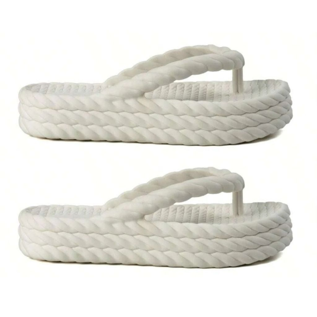 Kit 2 Pares Chinelo Plataforma Nuvem Sandalia Feminino 3 Tranças Casual Estilo Piccadilly Ortopedica