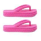 Kit 2 Pares Chinelo Plataforma Nuvem Sandalia Feminino 3 Tranças Casual Estilo Piccadilly Ortopedica