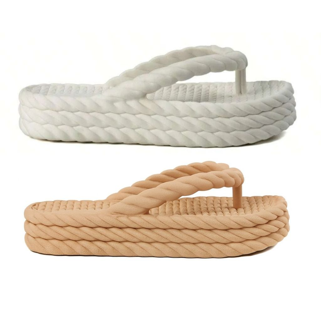 Kit 2 Pares Chinelo Plataforma Nuvem Sandalia Feminino 3 Tranças Casual Estilo Piccadilly Ortopedica