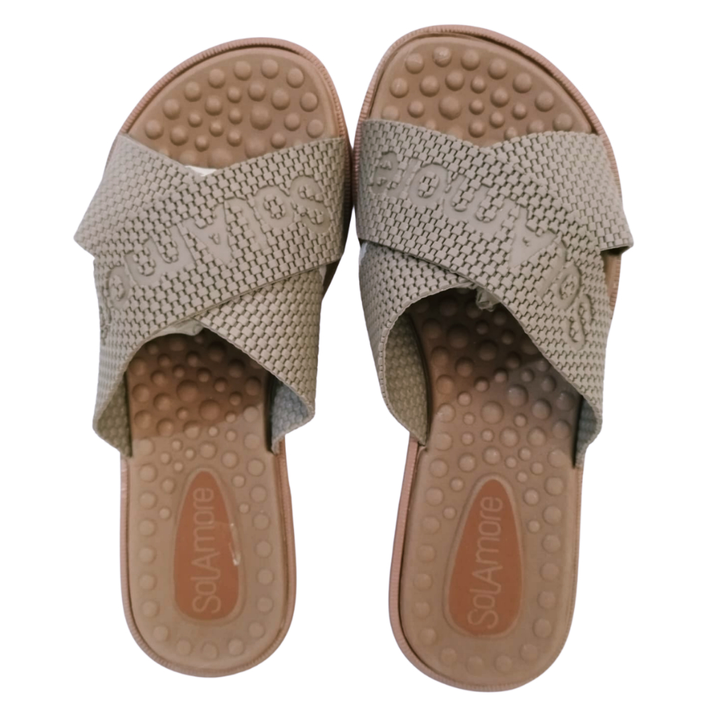 Chinelo Feminino Rasteira Ortopedico Massageador Macio Sol