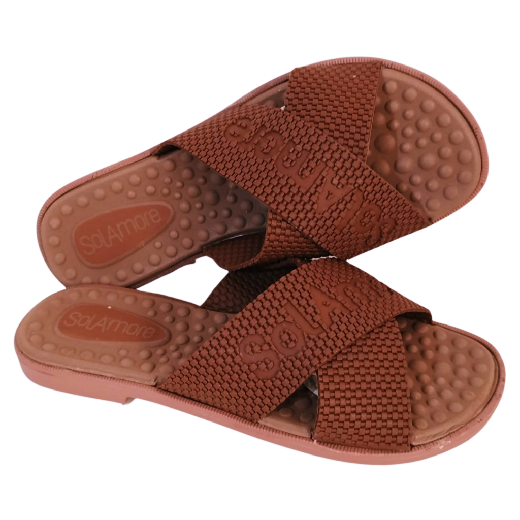 Chinelo Feminino Rasteira Ortopedico Massageador Macio Sol