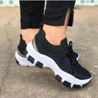 Tenis Casual Feminino Chunky Knit Plataforma Estiloso Confortável Moda Verão 2025