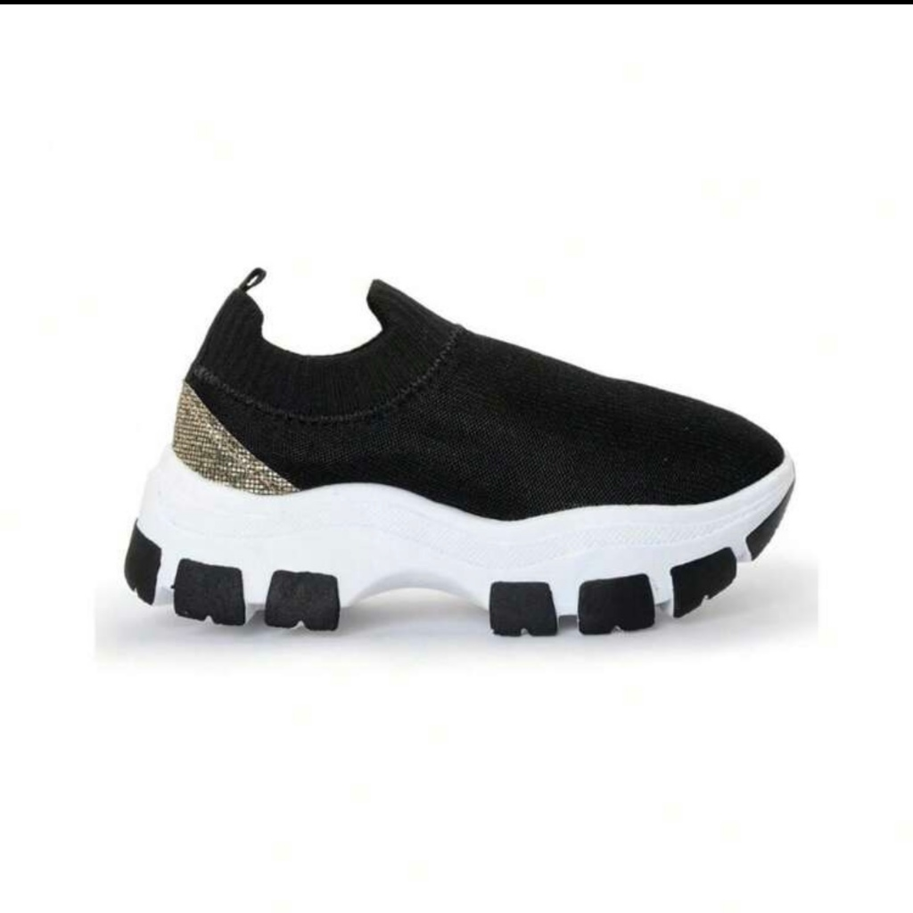 Tenis Casual Feminino Chunky Knit Plataforma Estiloso Confortável Moda Verão 2025