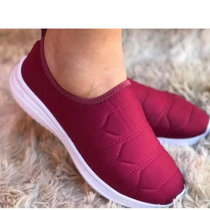 Kit 2 Tênis Feminino Calce Fácil Slip On | Confortável Flexível Esportivo Caminhada
