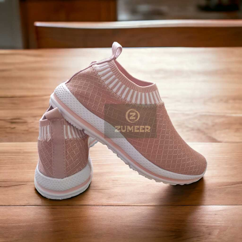 Tenis feminino slip on casual elástico atividades físicas academia e respirável