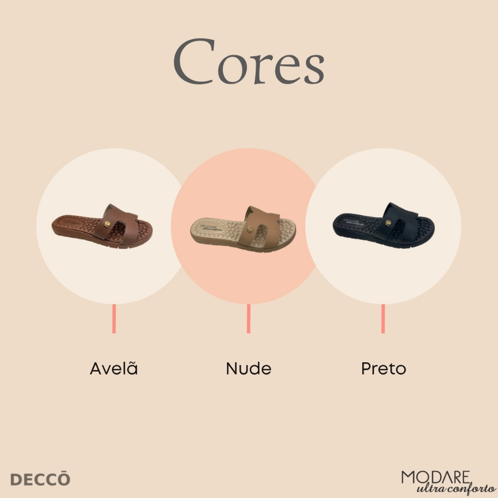 Sandalia Feminina Conforto Casual Modare Rasteira