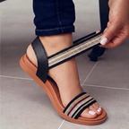 Sandalia Feminina Rasteira Ortopedica Elastica Papete Antiderrapante Confort
