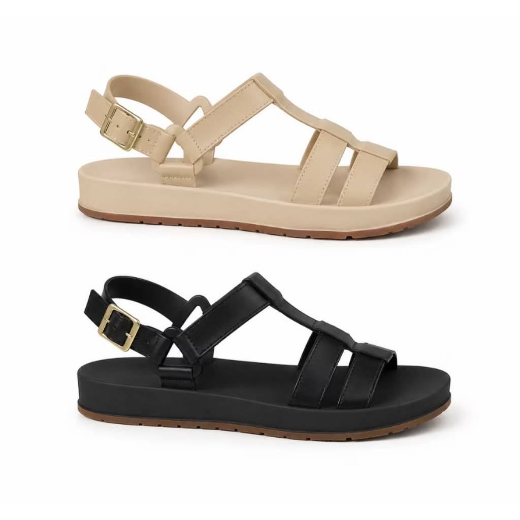 Kit 2 Pares Sandália Papete Feminina Estilosa Plataforma Tendência Casual Confortável Moda 2026