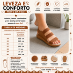 Sandália Feminina Antiderrapante Ortopédico Anatómica Com Tiras Em Elásticos Ajustáveis Dia Dia