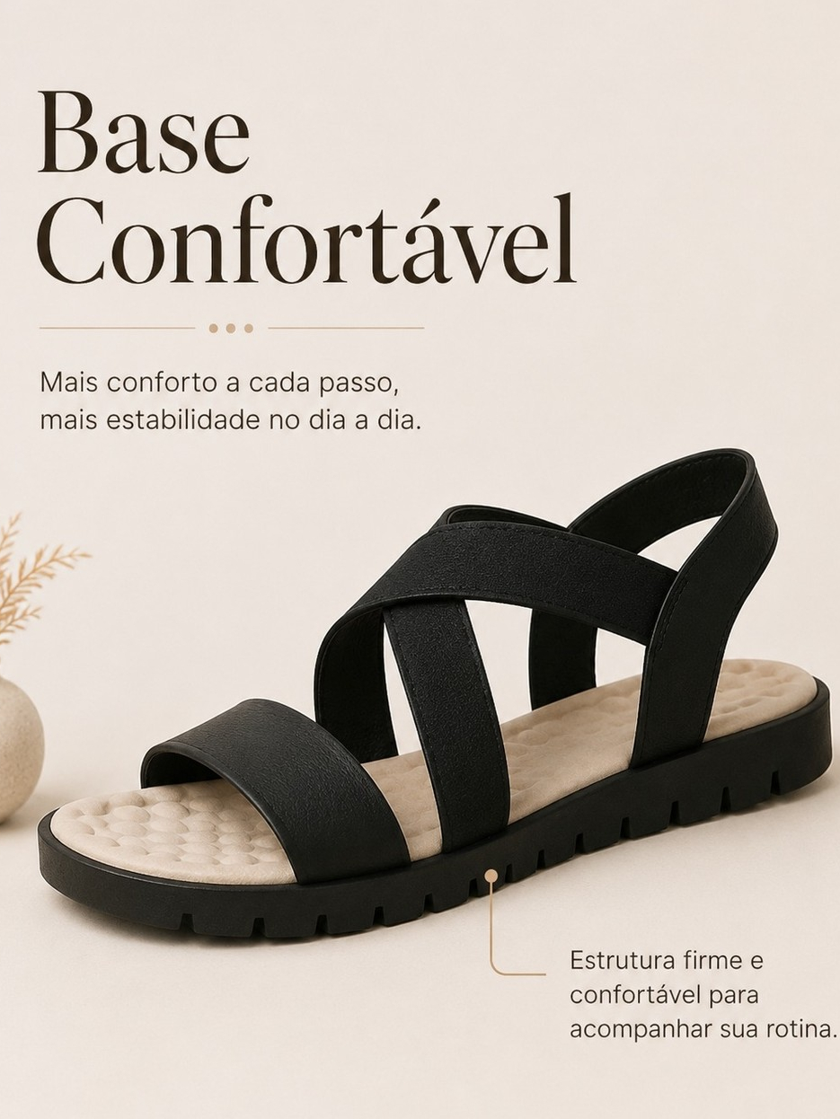 Sandália Feminina Papete Ortopédica Anatômica Massageadora Ultra Conforto Leve e Macia