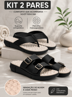 Kit Tamanco Sandália Feminino + Fivela Ortopédico Para Esporão e Facite Plantar