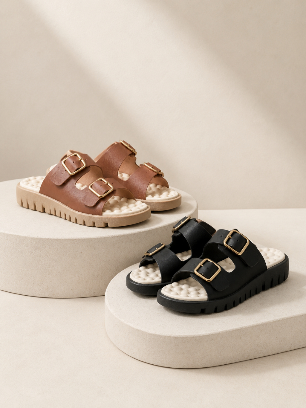 Chinelo Rasteira Feminino Ortopédico Anatômico Papete Plataforma Birk Macia Confort
