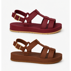 Kit 2 Pares Sandália Papete Feminina Estilosa Plataforma Tendência Casual Confortável Moda 2026