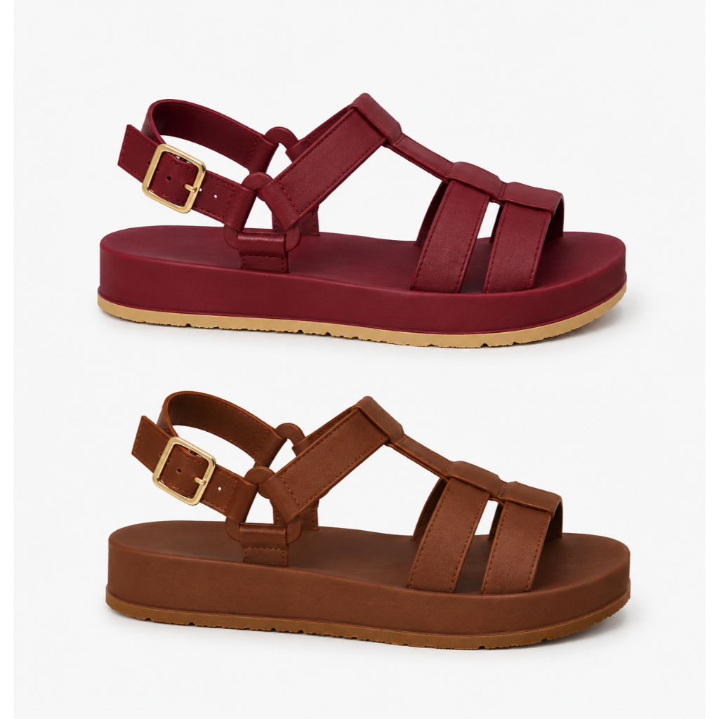 Kit 2 Pares Sandália Papete Feminina Estilosa Plataforma Tendência Casual Confortável Moda 2026