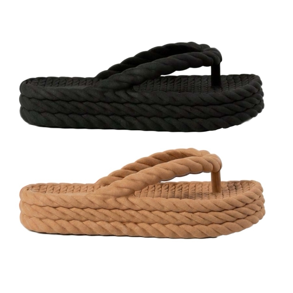 Kit 2 Pares Chinelo Plataforma Nuvem Sandalia Feminino 3 Tranças Casual Estilo Piccadilly Ortopedica