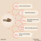 Sandalia Feminina Conforto Casual Modare Rasteira