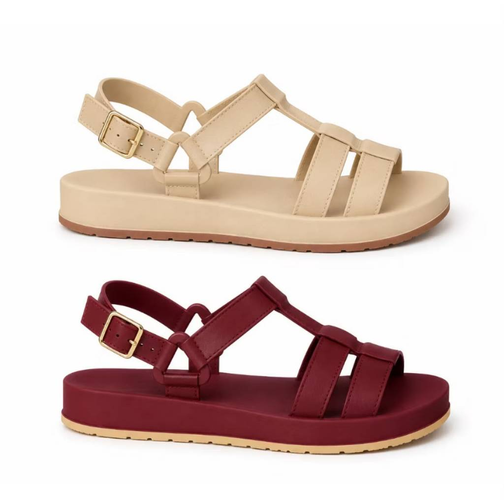Kit 2 Pares Sandália Papete Feminina Estilosa Plataforma Tendência Casual Confortável Moda 2026