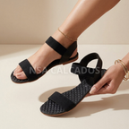 Sandalia Feminina Ortopedica Elastico Casual Macia Confortavel Promoção