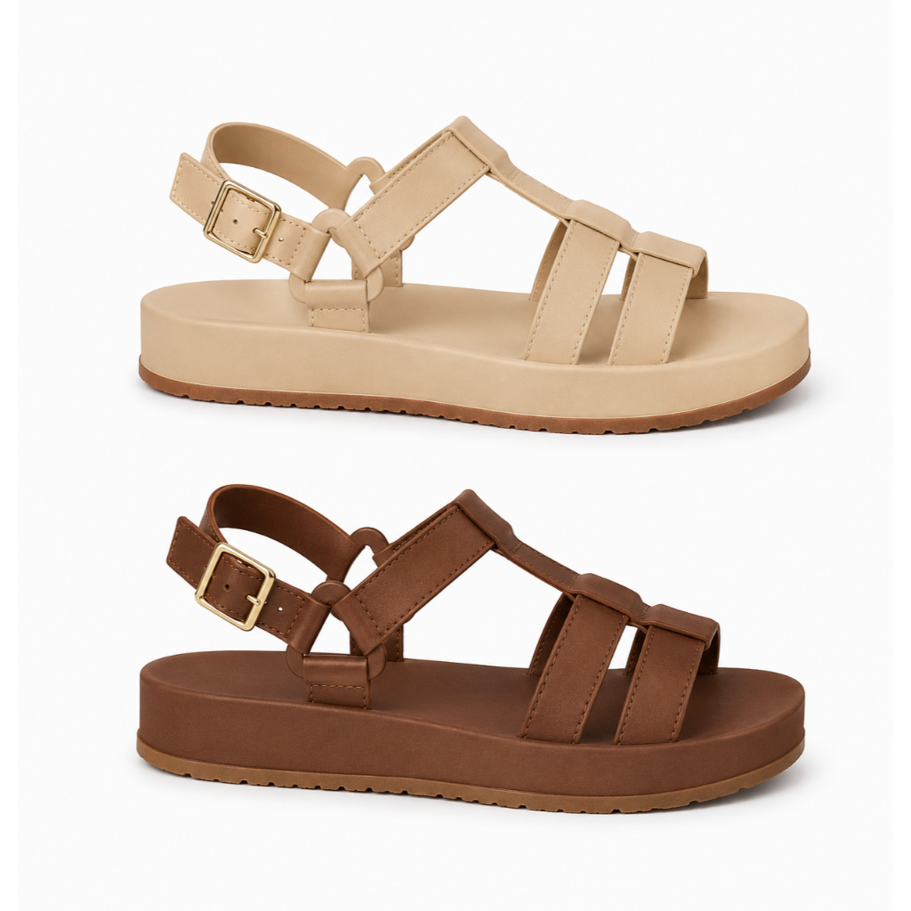 Kit 2 Pares Sandália Papete Feminina Estilosa Plataforma Tendência Casual Confortável Moda 2026