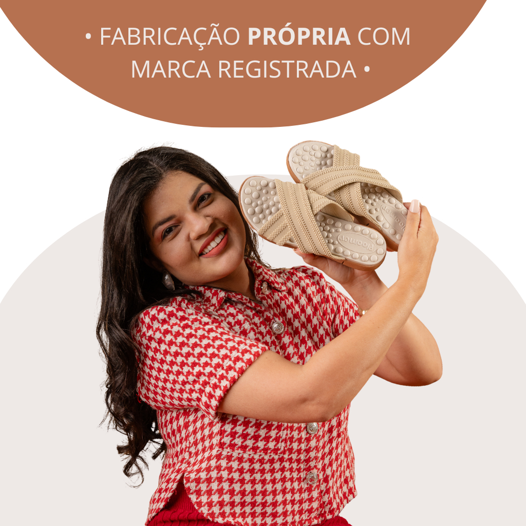 Chinelo Ortopédico com Elástico Trançado e Palmilha Massageadora Ideal para Esporão e Faciste Plantar
