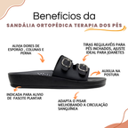 Kit 2 Pares Sandália Ortopédica Anatômica Feminina Confortável Antiderrapante com Fivelas Ajustáveis