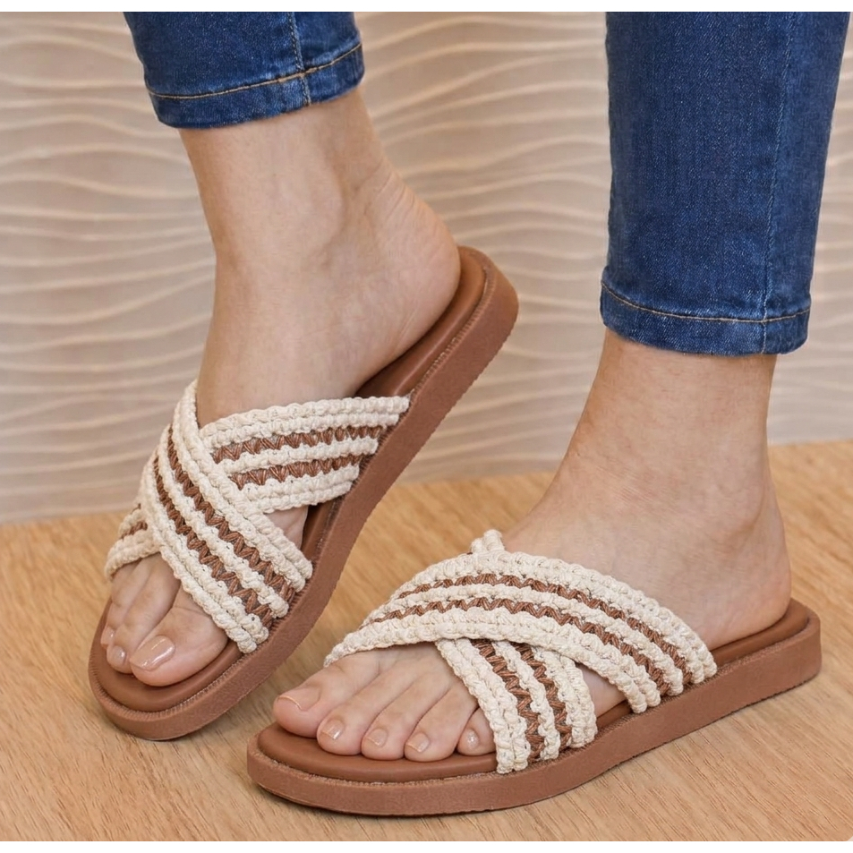 Sandalia Feminina Palmilha Confort Casual Moda Confortável