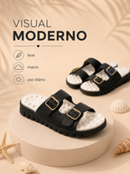 Chinelo Rasteira Feminino Ortopédico Anatômico Papete Plataforma Birk Macia Confort