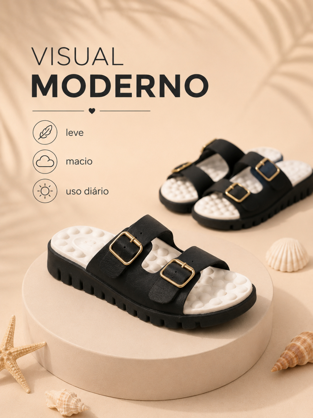 Chinelo Rasteira Feminino Ortopédico Anatômico Papete Plataforma Birk Macia Confort