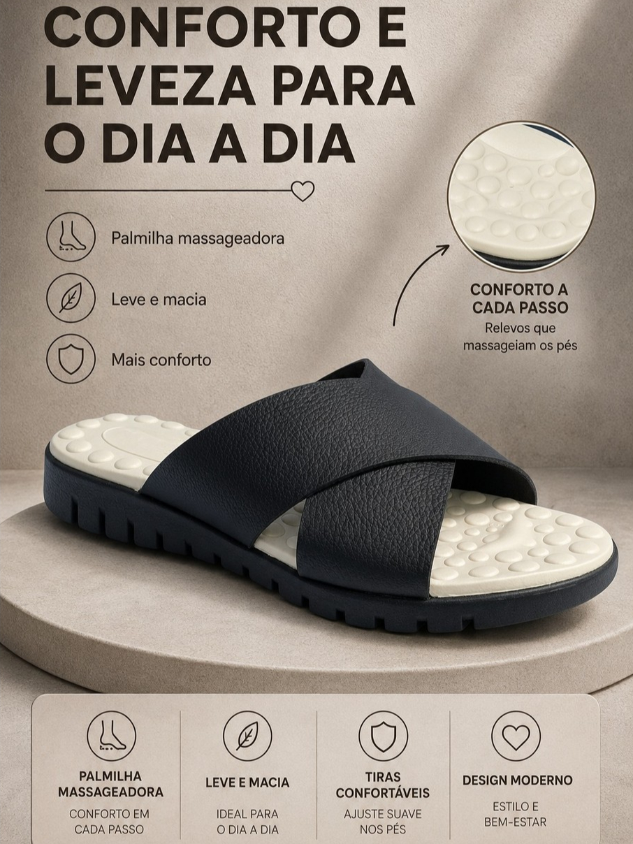 Sandália Ortopédica Feminina Rasteirinha Tamanho 34 ao 40