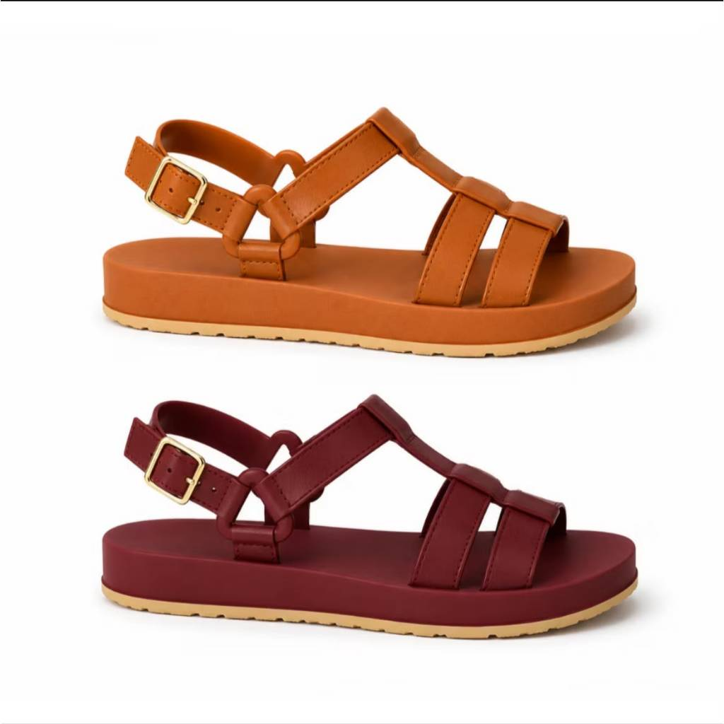 Kit 2 Pares Sandália Papete Feminina Estilosa Plataforma Tendência Casual Confortável Moda 2026