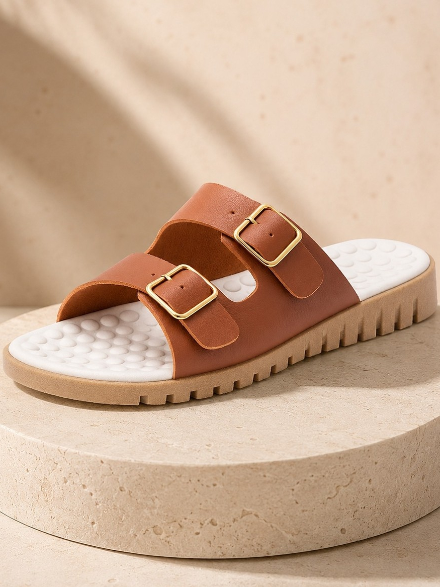 Kit 2 Pares Sandália Ortopédica Feminina Para Esporão Chinelo Confortável Massageador Leve