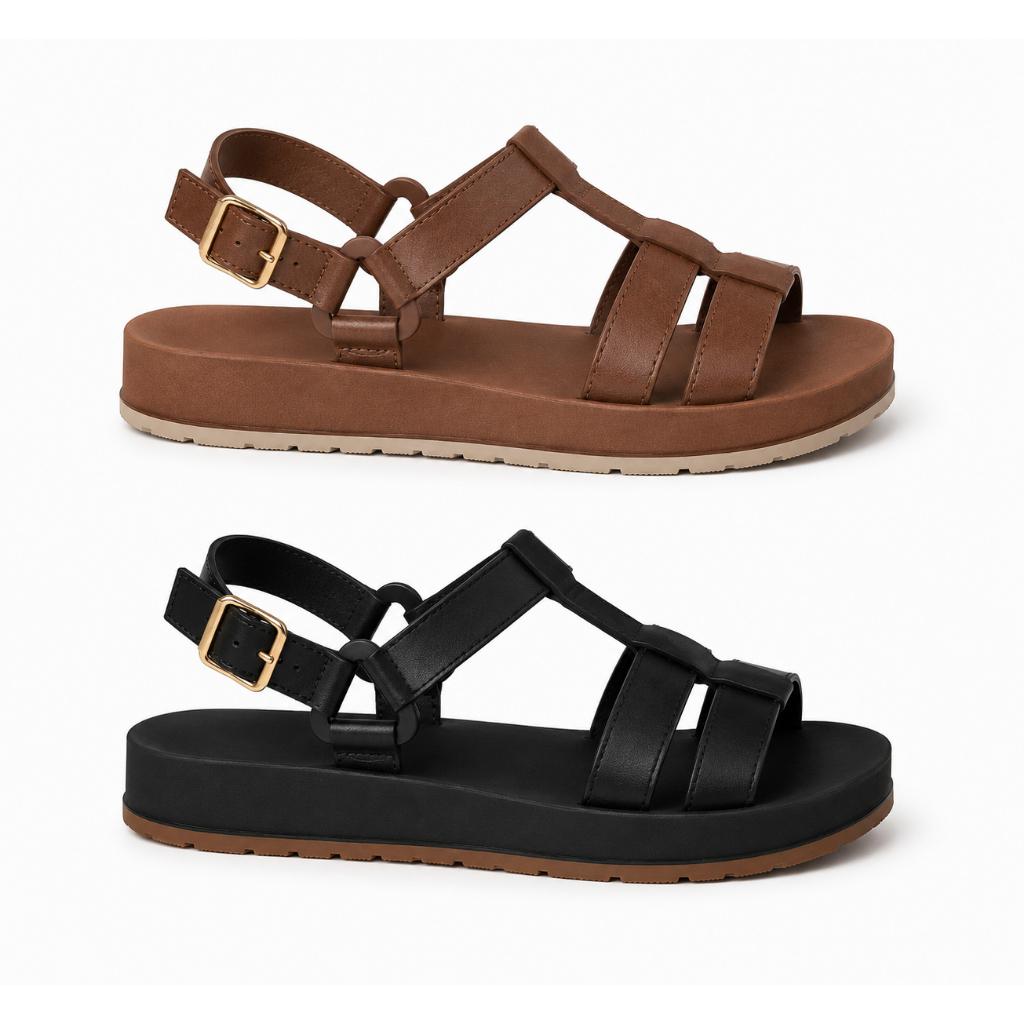 Kit 2 Pares Sandália Papete Feminina Estilosa Plataforma Tendência Casual Confortável Moda 2026