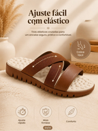 Kit 2 Pares Sandália Ortopédica Feminina Tamanco Confortável Esporão Fascite Plantar Massageador