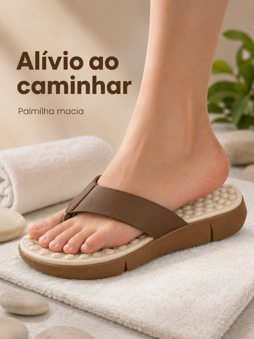Sandália Para Esporão e Facite Plantar Palmilha Massageadora Muito Leve e Confortável