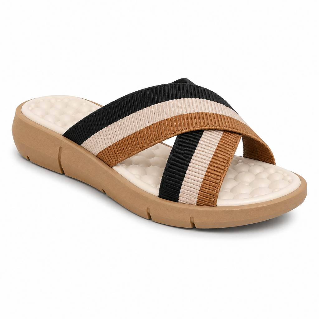 Chinelo Ortopédico Feminino em X com Tiras de Elástico Anatômico Confortável Antiderrapante